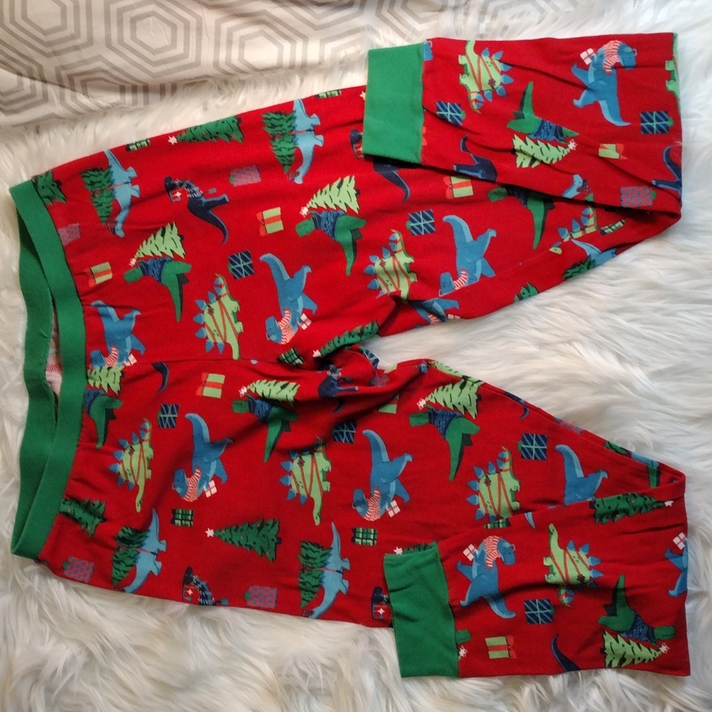 WonderShop dinosaur Christmas bottoms men's Med 100 % stretch cotton